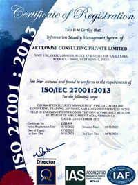 Zettawise ISO 27001 2013 Certificate